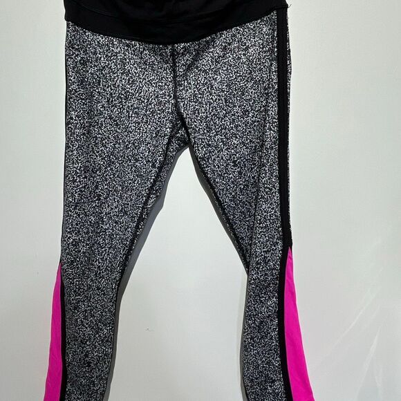 Lululemon Women's White Raspberry Pace Tight Flashback Static Leggings Size 8 - Picture 2 of 9